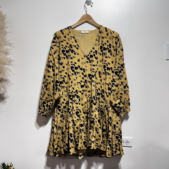 ANINE BING Peyton Flowy Oversized Dress in Painterly Leo Multi in Size XS NWOT - Picture 9 of 16